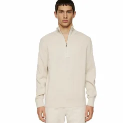 Alex Half Zip Knitted Sweater Moonbeam