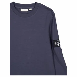 Badge Waffle Ls Tee Ban Ebony