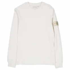Badge Waffle Ls Tee Ybi Ivory