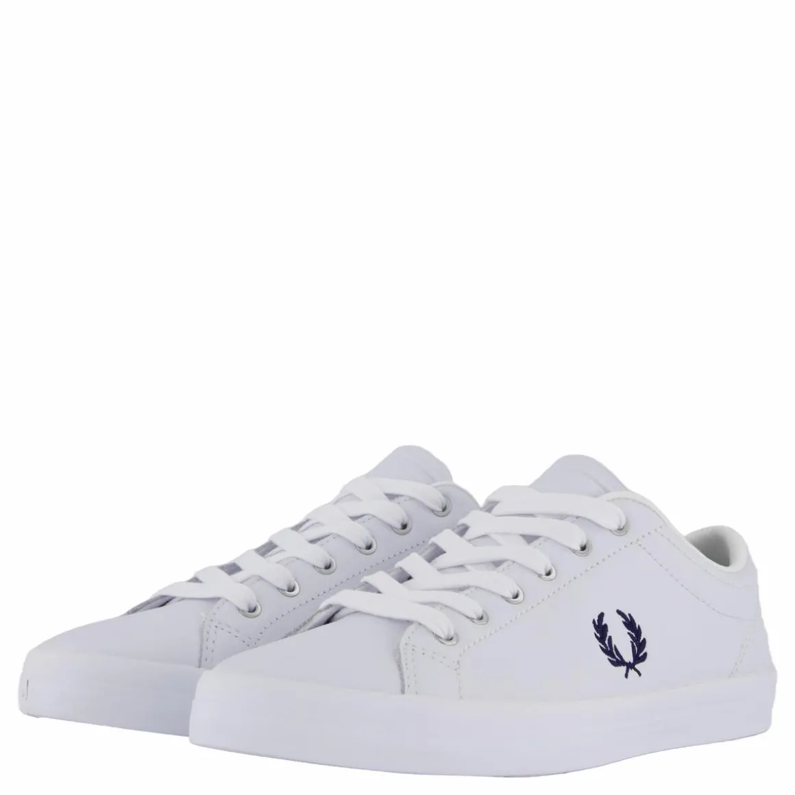 Baseline Leather White/navy