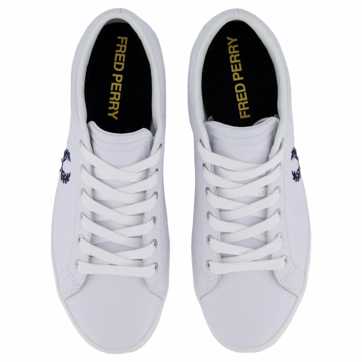 Baseline Leather White/navy