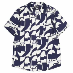 Bowling Jonathan Tencel Shirt Dark Navy/ecru