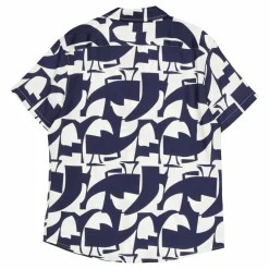 Bowling Jonathan Tencel Shirt Dark Navy/ecru