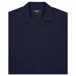 Bowling Julius Seersucker Shirt Navy