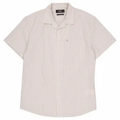 Bowling Matti Seersucker Shirt Ecru/khaki Stripe