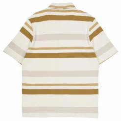 Calton Striped Structured Shirt Ecru/khaki Stripe