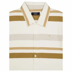 Calton Striped Structured Shirt Ecru/khaki Stripe