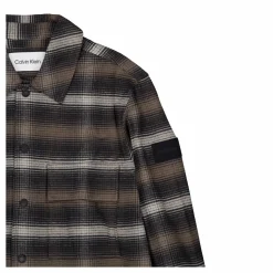 Calvin Klein Flannel Overcheck Overshirt Beh