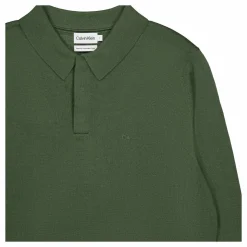 Calvin Klein Merino Polo Sweater Llp - Thyme