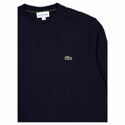 Carded Wool Crew Neck Sweater 166 Midnight Blue