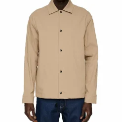 Celian Seersucker Overshirt Batique Khaki