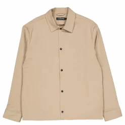 Celian Seersucker Overshirt Batique Khaki