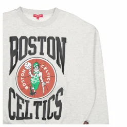 Celtics Womens Logo Lt Crew 3. Grey Heather