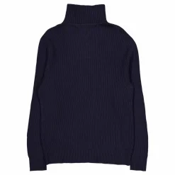 Chunky Cotton Rib Nautical Zp Blue