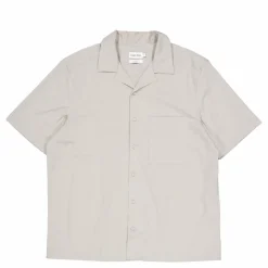 CK Poplin Cuban Collar S/s Shirt -London Fog