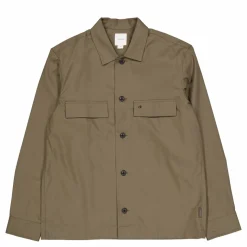 Cotton Blend Overshirt Grey