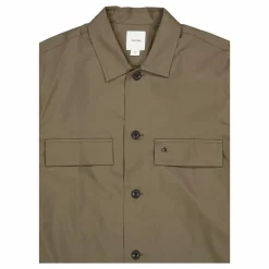 Cotton Blend Overshirt Grey