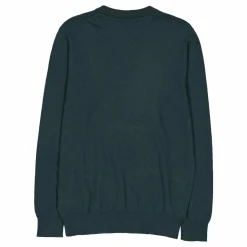 Cotton Merino Crew Neck Jumper X311 Argyle Teal