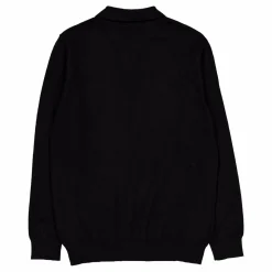 Cotton Merino Long Sleeve Knit Z865 Jet Black