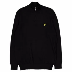Cotton Merino Quarter Zip Jump Z865 Jet Black