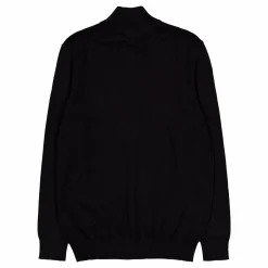 Cotton Merino Quarter Zip Jump Z865 Jet Black