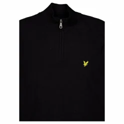 Cotton Merino Quarter Zip Jump Z865 Jet Black