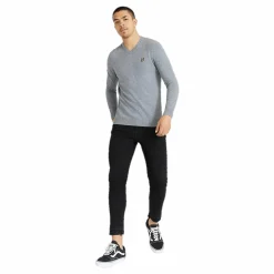 Cotton Merino V Neck Jumper Mid