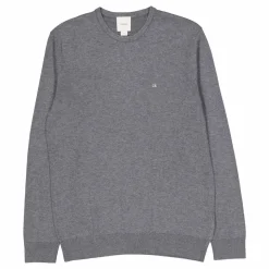 Cotton Silk Blend Cn Sweater Grey