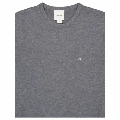 Cotton Silk Blend Cn Sweater Grey
