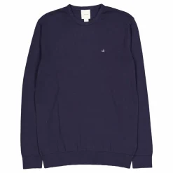 Cotton Silk Blend Cn Sweater Blue