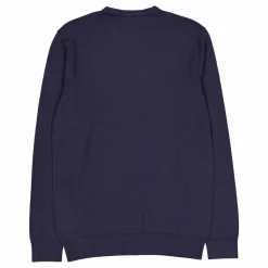 Cotton Silk Blend Cn Sweater Blue