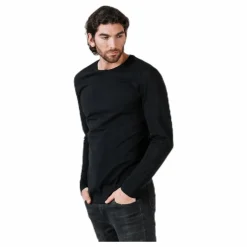 Crew Neck Longsleeve Black