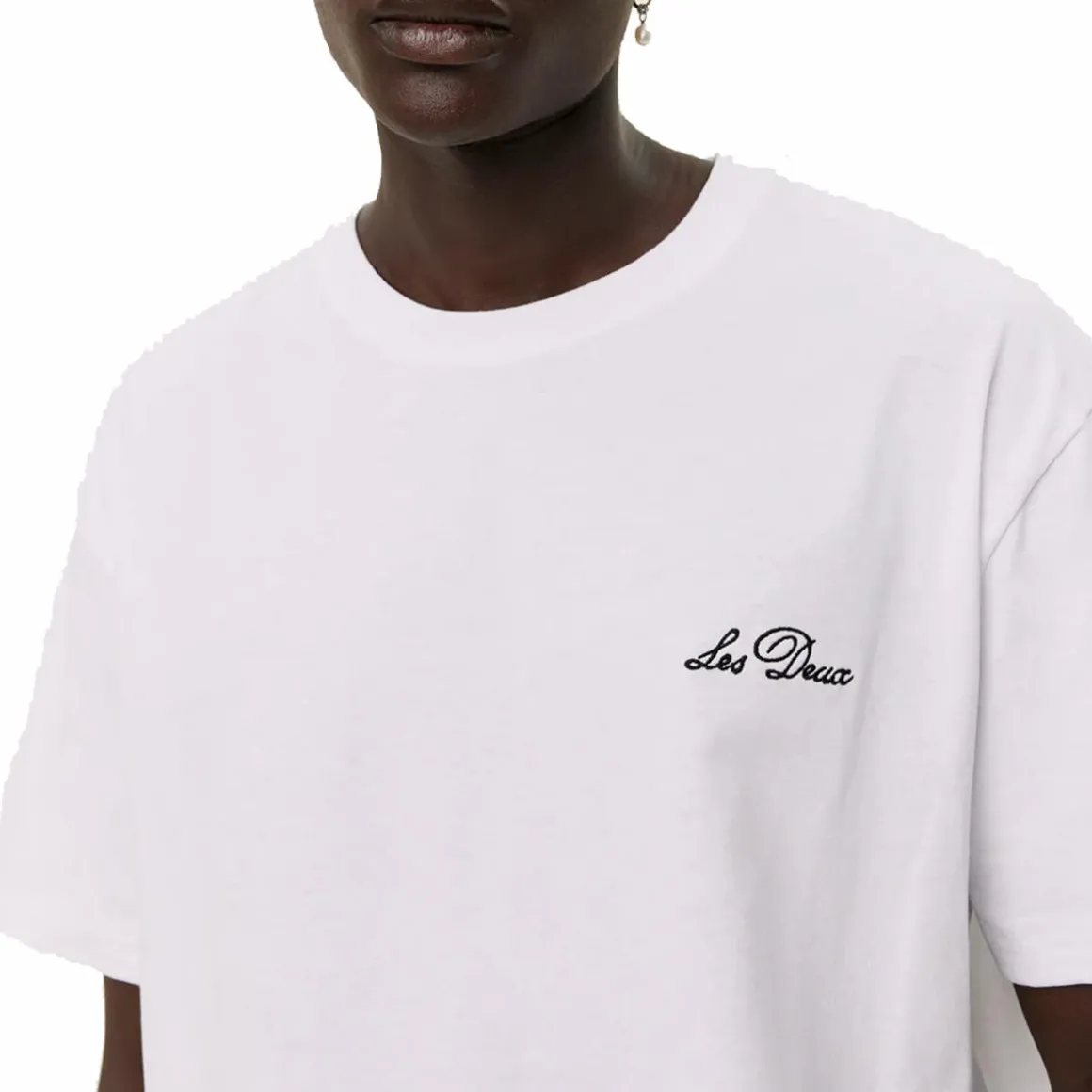 Crew T-shirt White/black