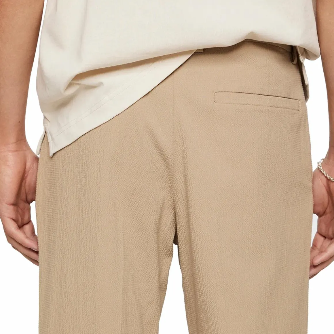 Dropper Seersucker Pants Batique Khaki