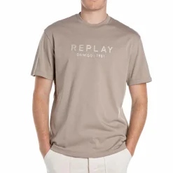 Embroided Logo Tee Stone