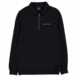 Embroidered Collared Quarter Z Z893 Jet Black/ White