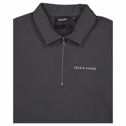 Embroidered Collared Quarter Z X427 Gunmetal/ Cove