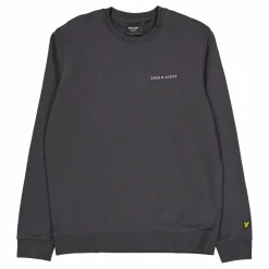 Embroidered Crew Neck Sweatshi X427 Gunmetal/ Cove