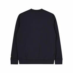 Embroidered Crew Neck Sweatshi X087 Saddle