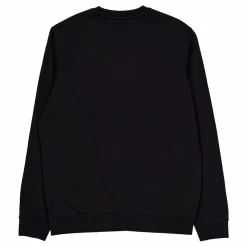 Embroidered Crew Neck Sweatshi Z893 Jet Black/ White