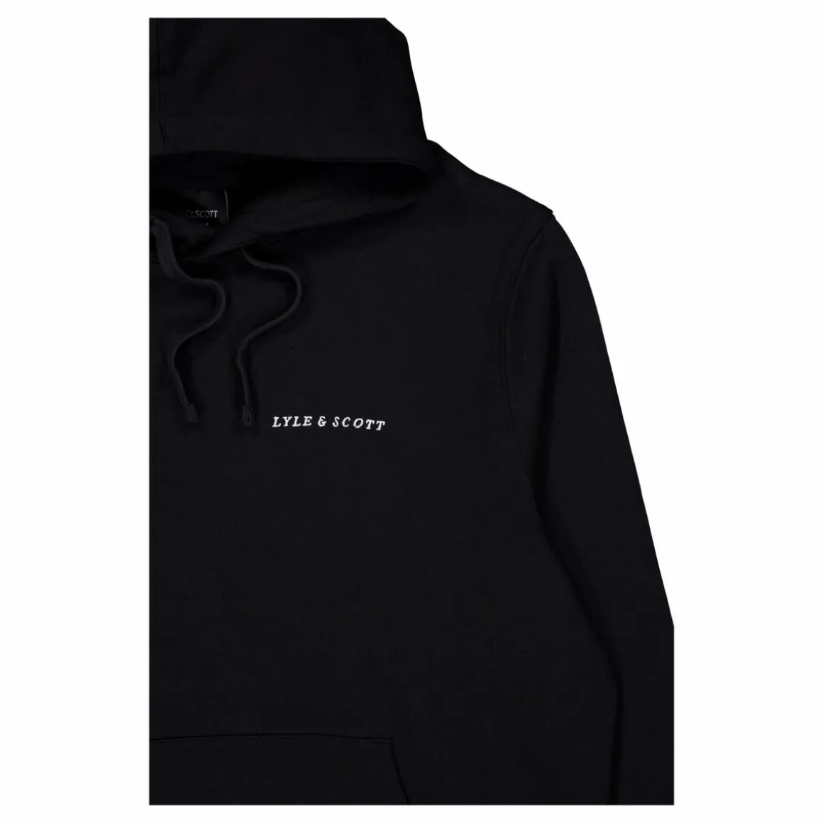Embroidered Hoodie Z893 Jet Black/ White