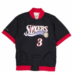 76ers Off Court Ss Name & Numb Black