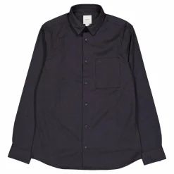 Flannel Solid Shirt Bac Asphalt