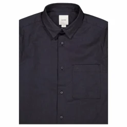 Flannel Solid Shirt Bac Asphalt