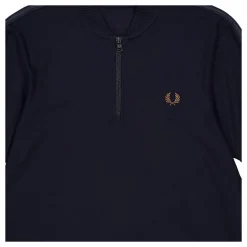 Fred Perry Bomber Half Zip Polo 608