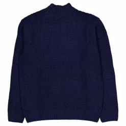 Grady Waffle Mockneck Knit Dark Navy