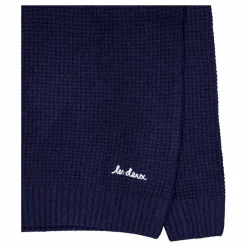 Grady Waffle Mockneck Knit Dark Navy