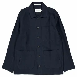 Grange Linen Shacket Navy