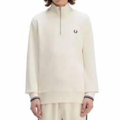Half Zip Sweatshirt Ecru/tennis Blue