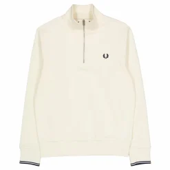 Half Zip Sweatshirt Ecru/tennis Blue
